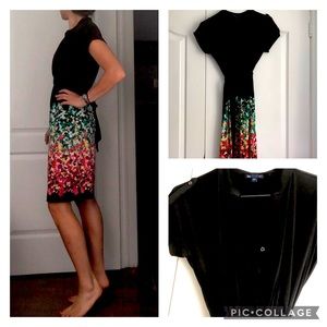 Black and floral Gap dress